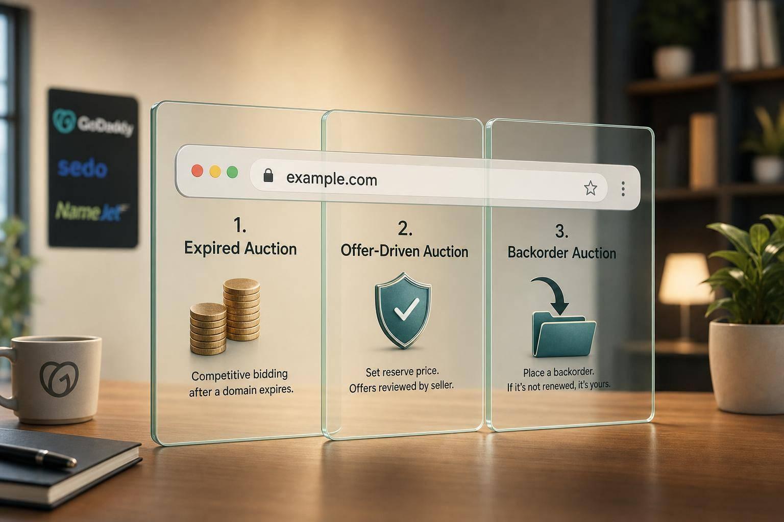 How Do Domain Auctions Work? GoDaddy Auctions, Sedo and NameJet Explained